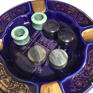 ✨👽3/4 inch Real Stone Gauges Spacers Plugs👽✨